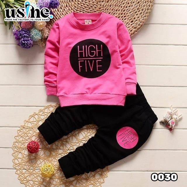 0030  ملابس اطفال ولادي شتوي بنطلون وسويتشرت HiGH FiVE